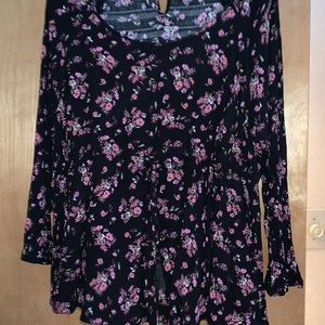 Torrid Flowered tie-waist Blouse